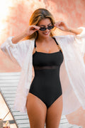 Black Chain-Link One-Piece Swimsuit
