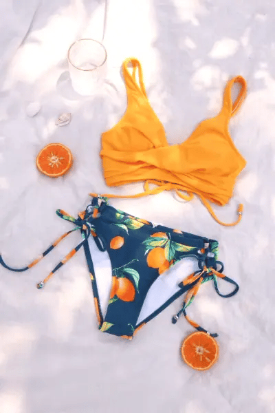 Yellow Tropical Bikini Set