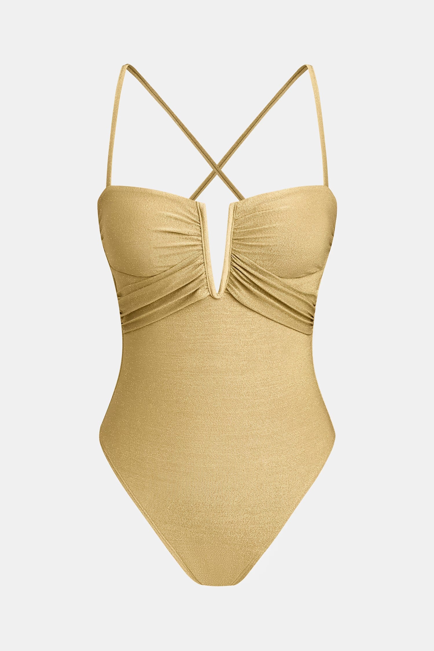 Gold V-Wire Plunge One-Piece