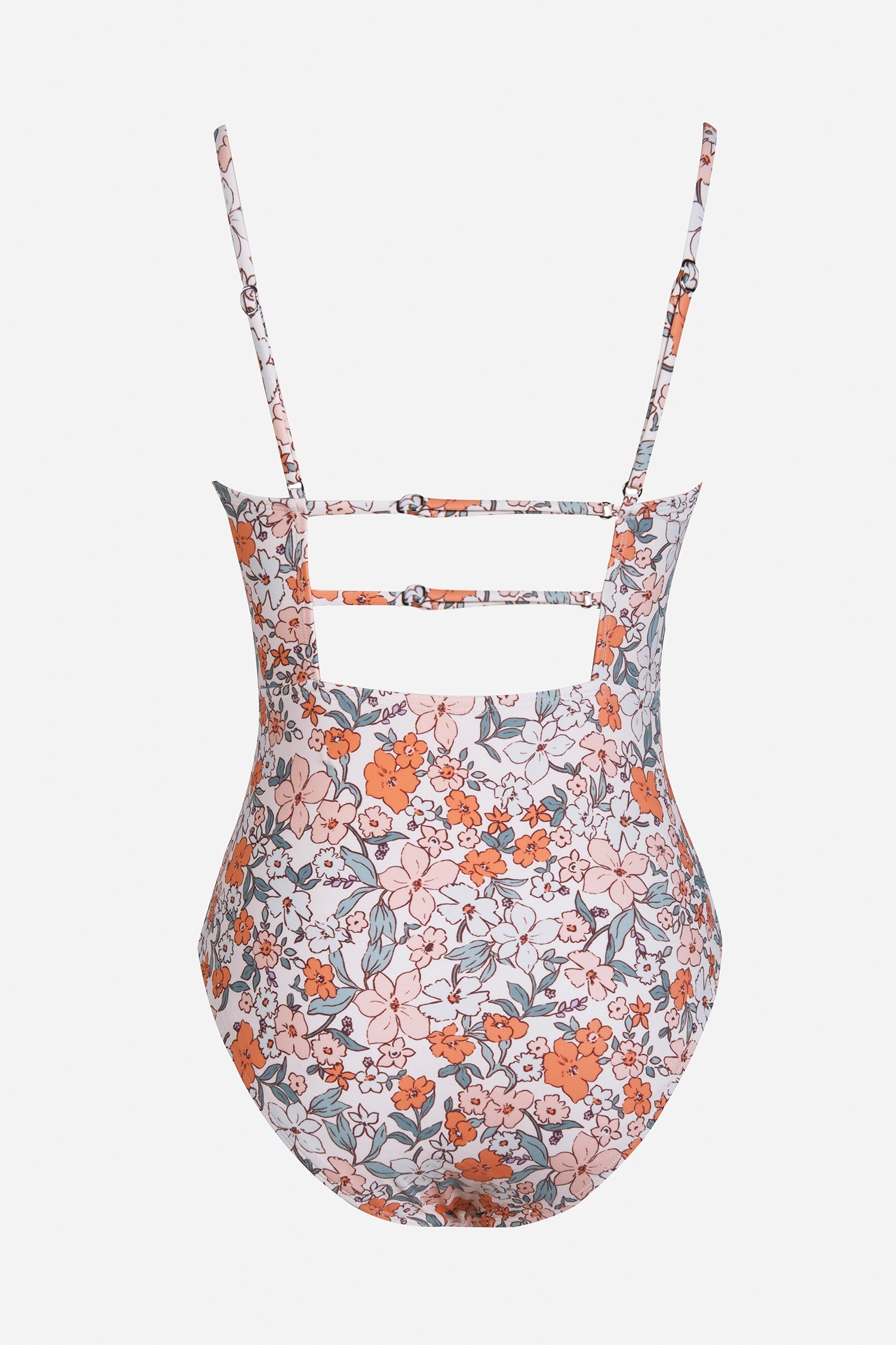 White Floral One-Piece Swimsuit