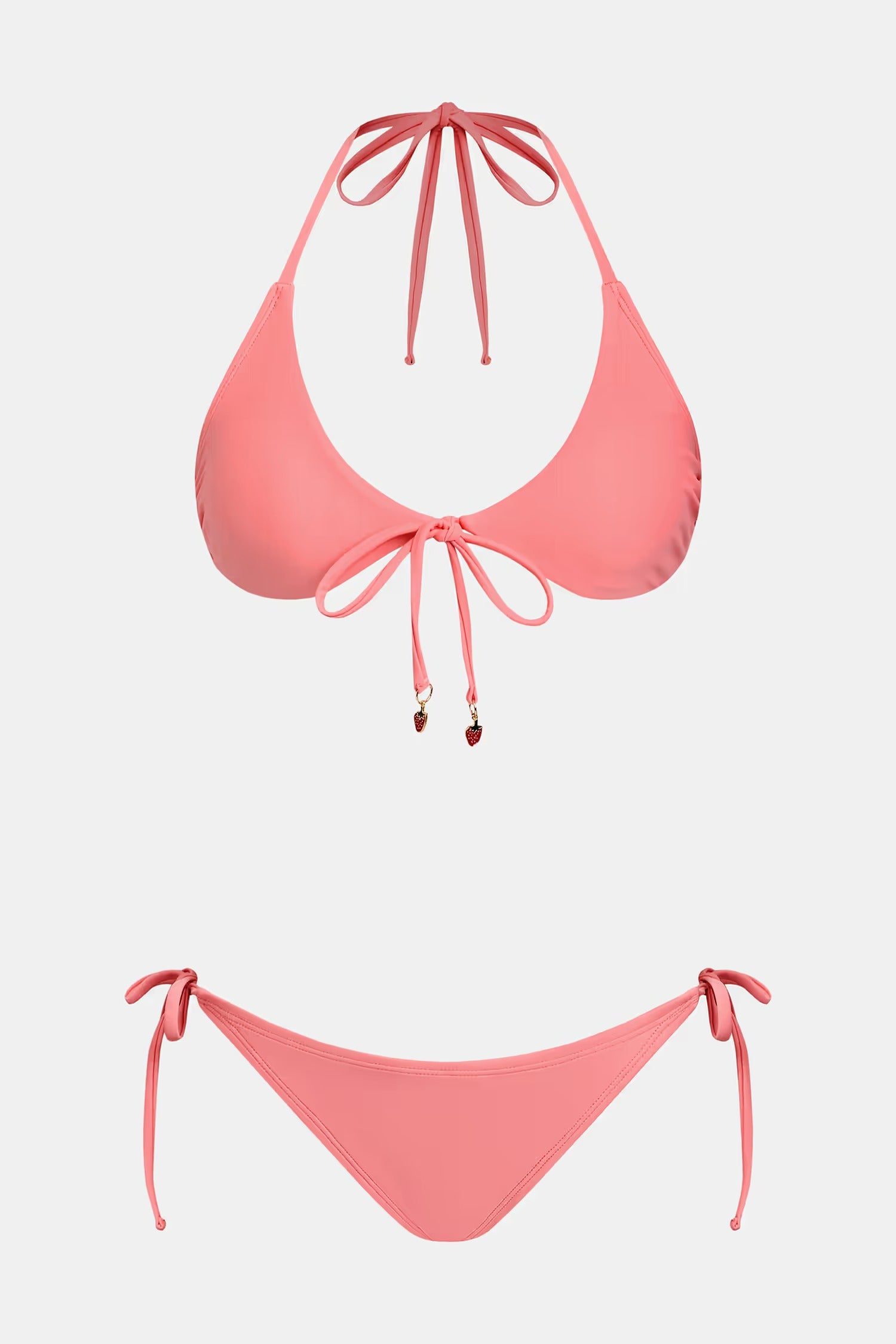 Coral Strawberry Bikini Set